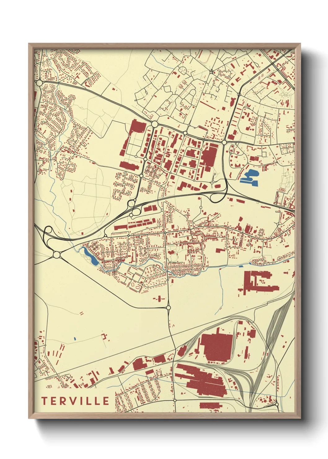 Une affiche de carte sur Terville