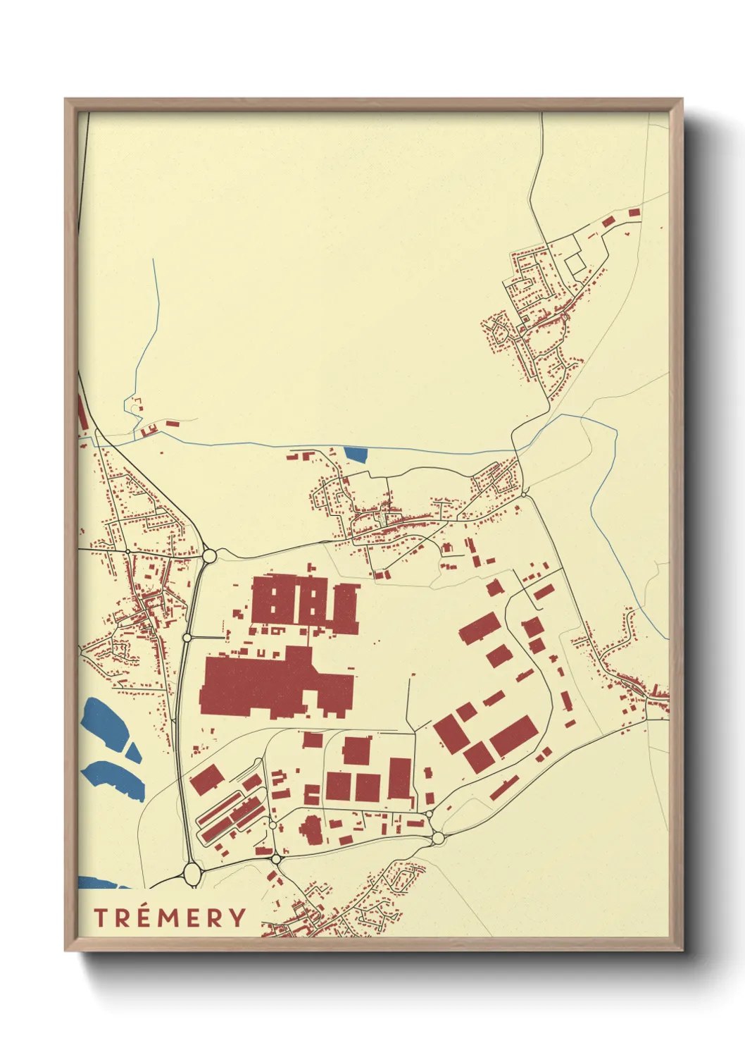 Une affiche de carte sur Trémery