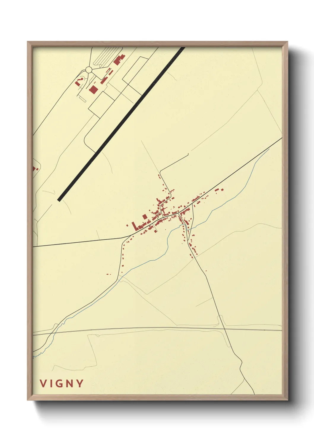 Une affiche de carte sur Vigny