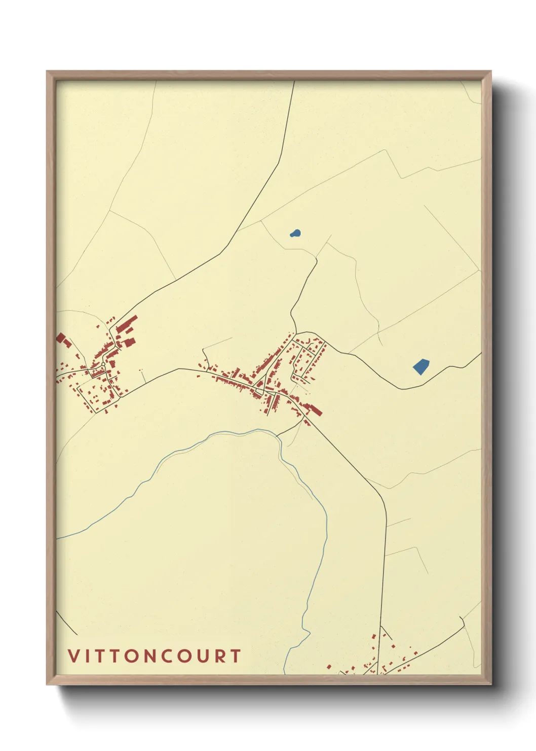 Une affiche de carte sur Vittoncourt