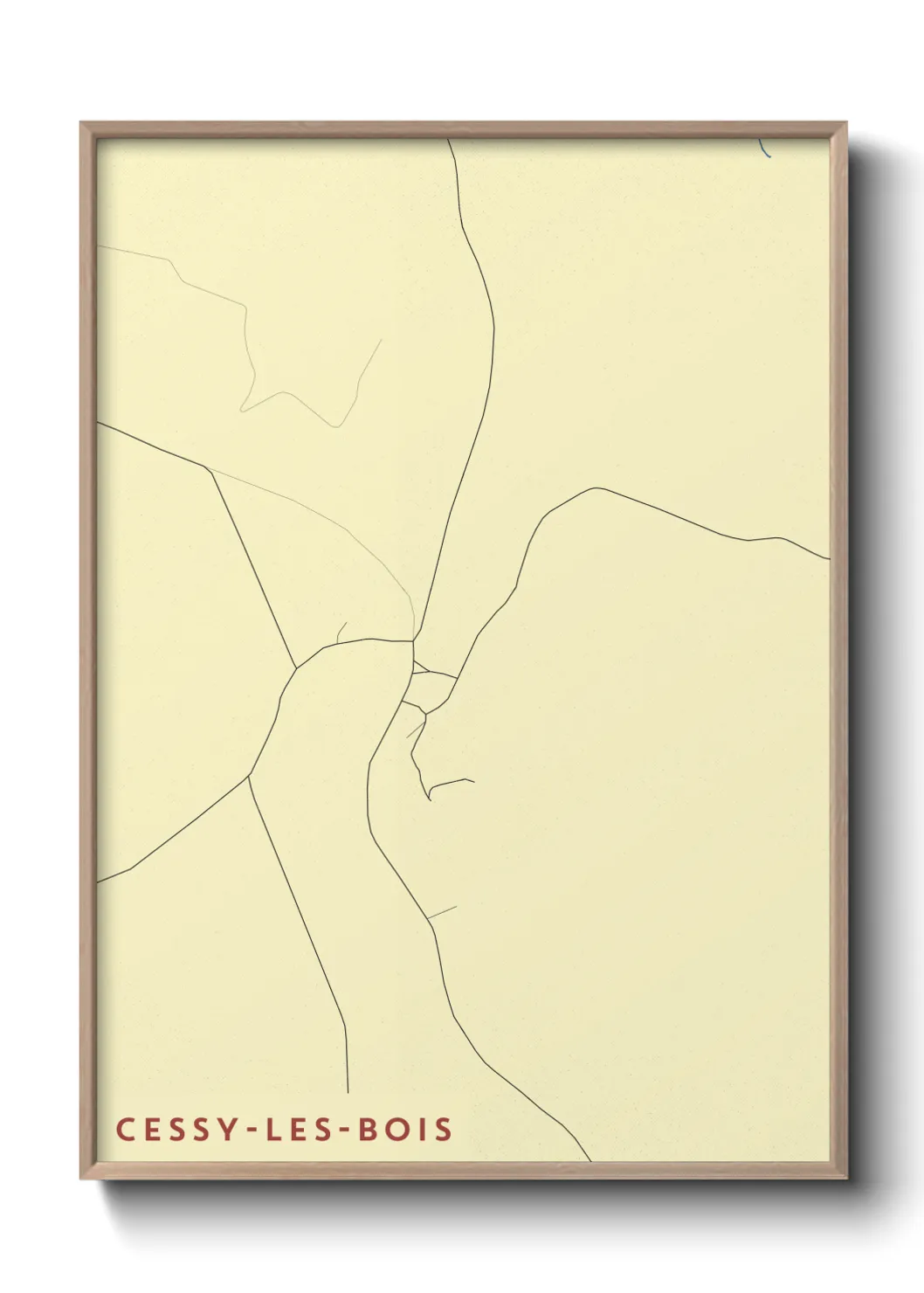 Une affiche de carte sur Cessy-les-Bois