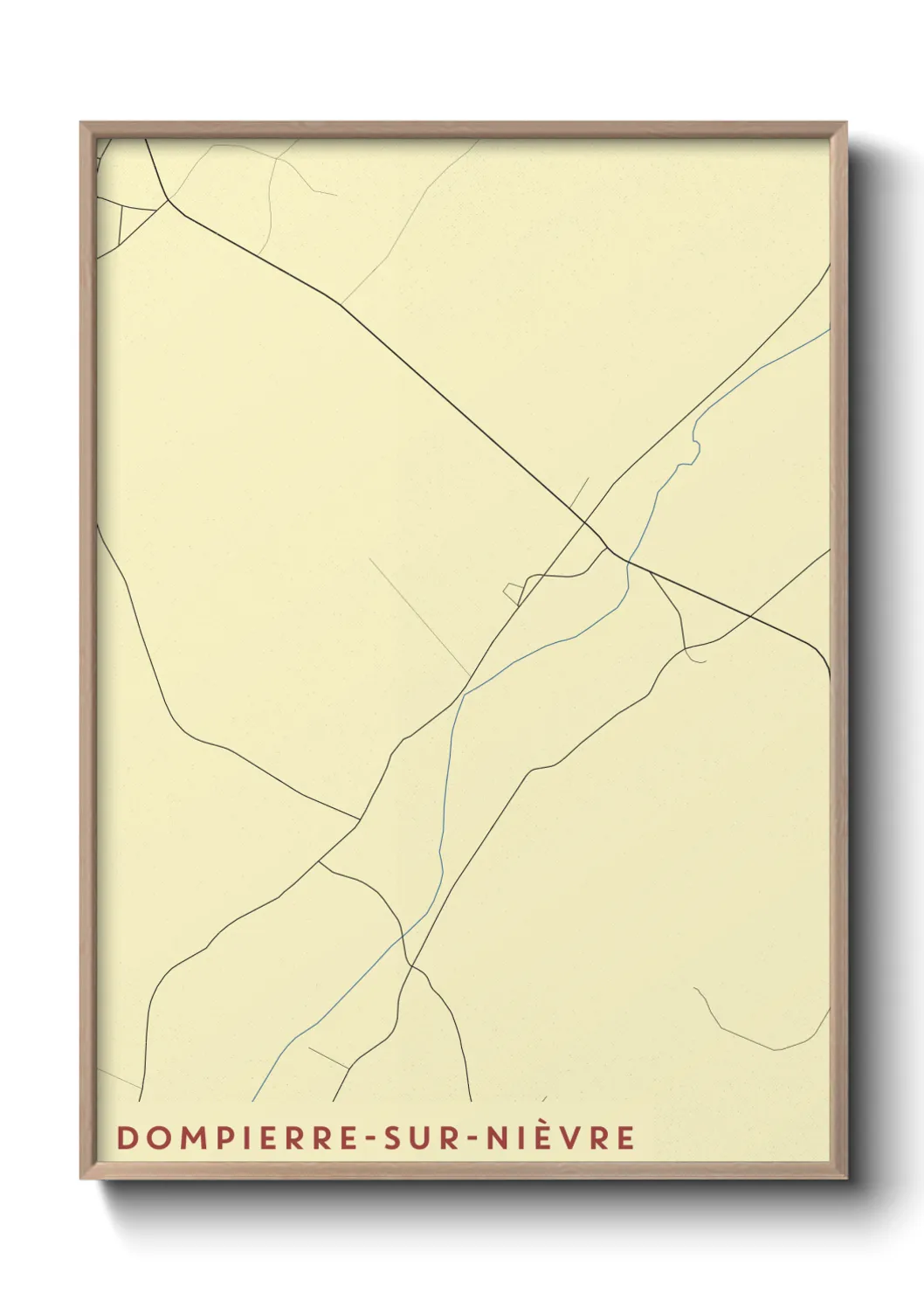 Un poster carteDompierre-sur-Nièvre