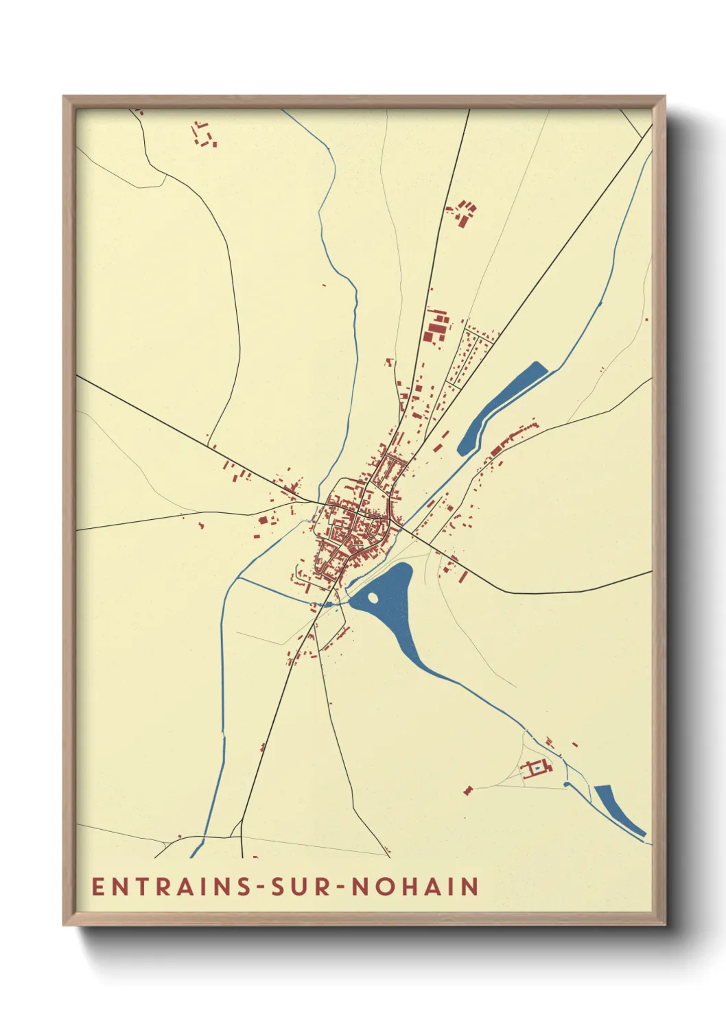 Un poster carteEntrains-sur-Nohain