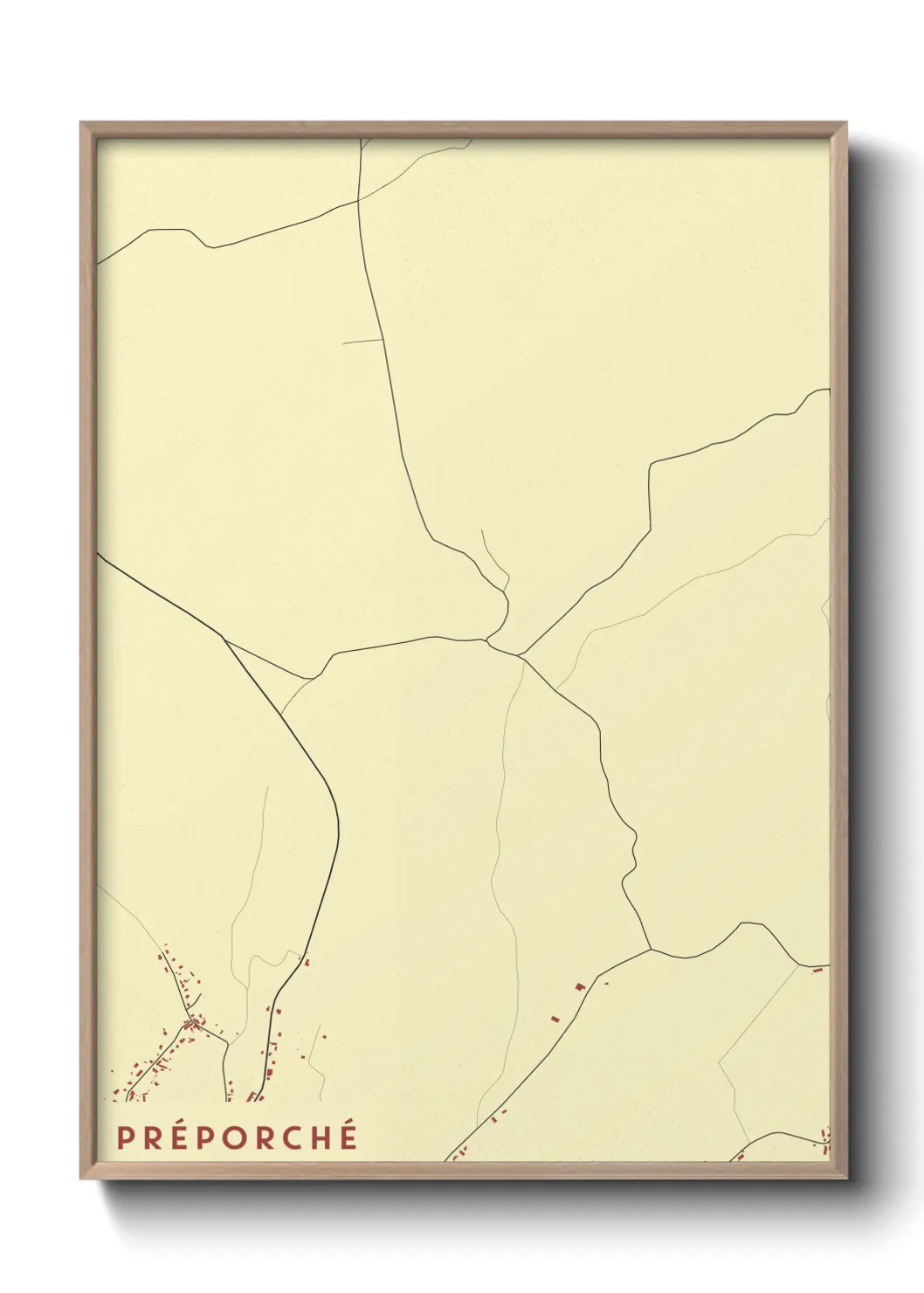 Une affiche de carte sur Préporché