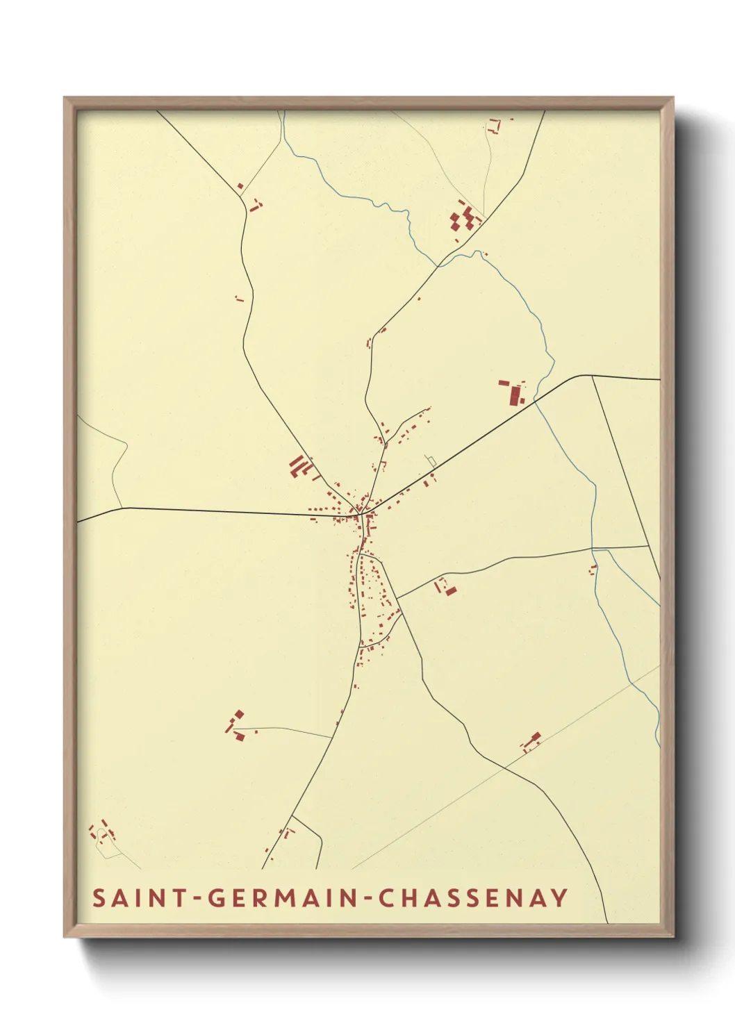 Un poster carteSaint-Germain-Chassenay