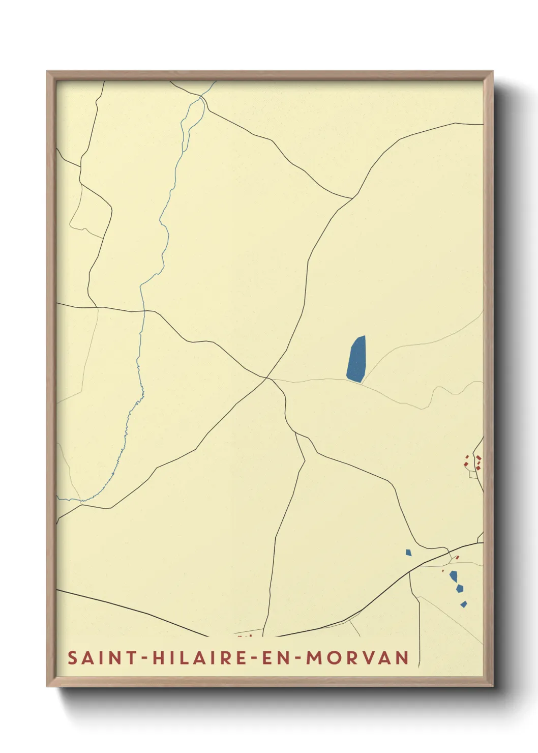 Une affiche de carte sur Saint-Hilaire-en-Morvan