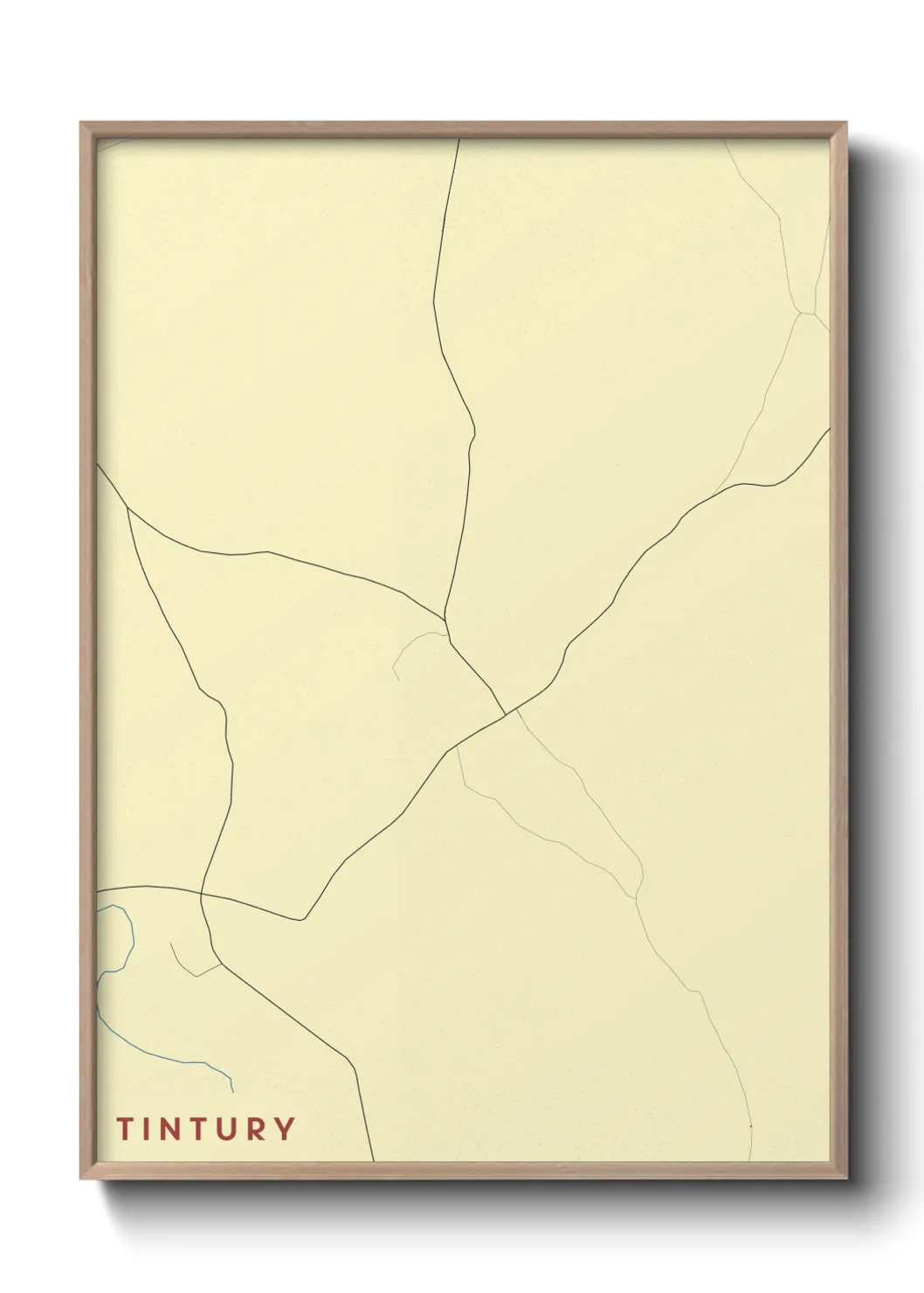 Une affiche de carte sur Tintury