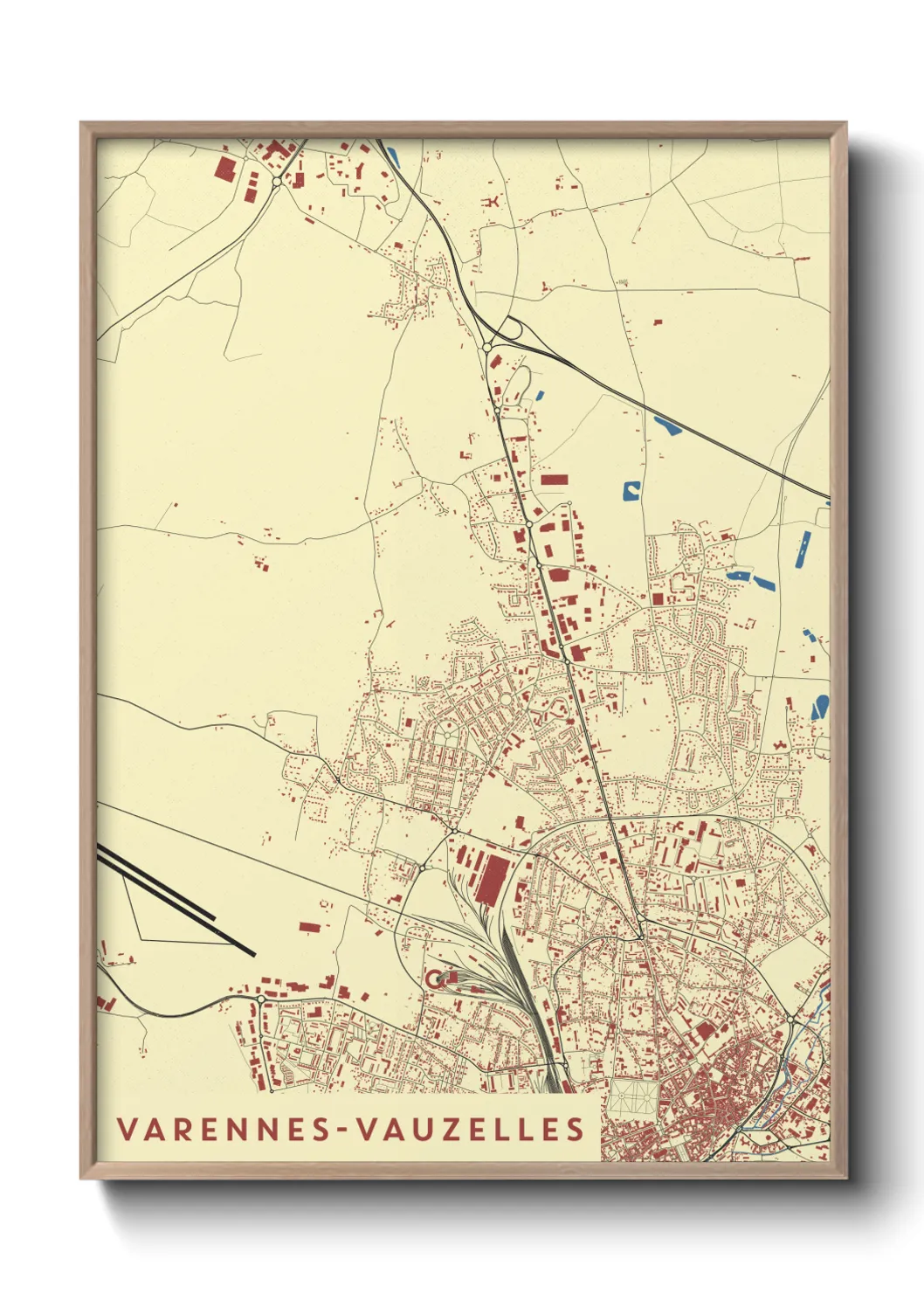 Un poster carteVarennes-Vauzelles