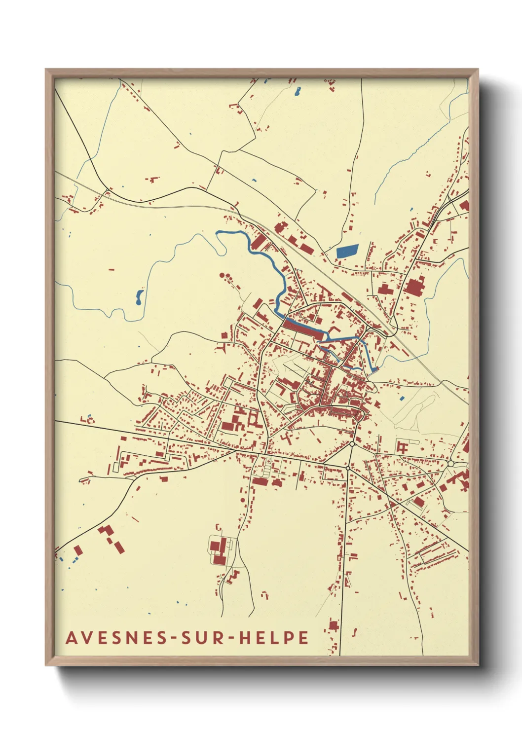 Un poster carteAvesnes-sur-Helpe