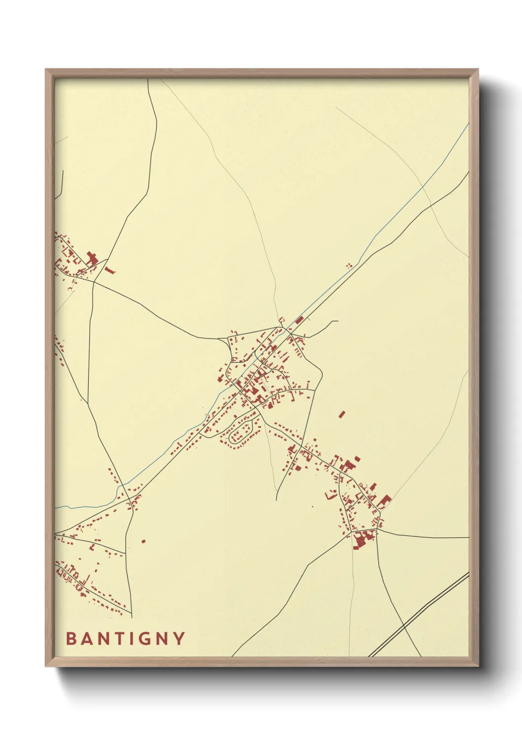 Une affiche de carte sur Bantigny