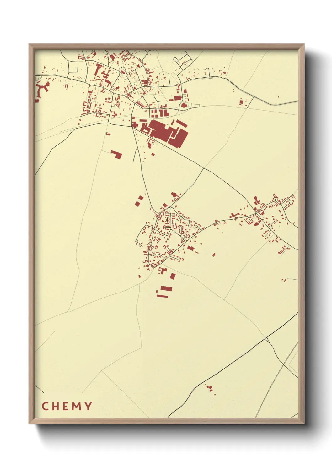 Une affiche de carte sur Chemy