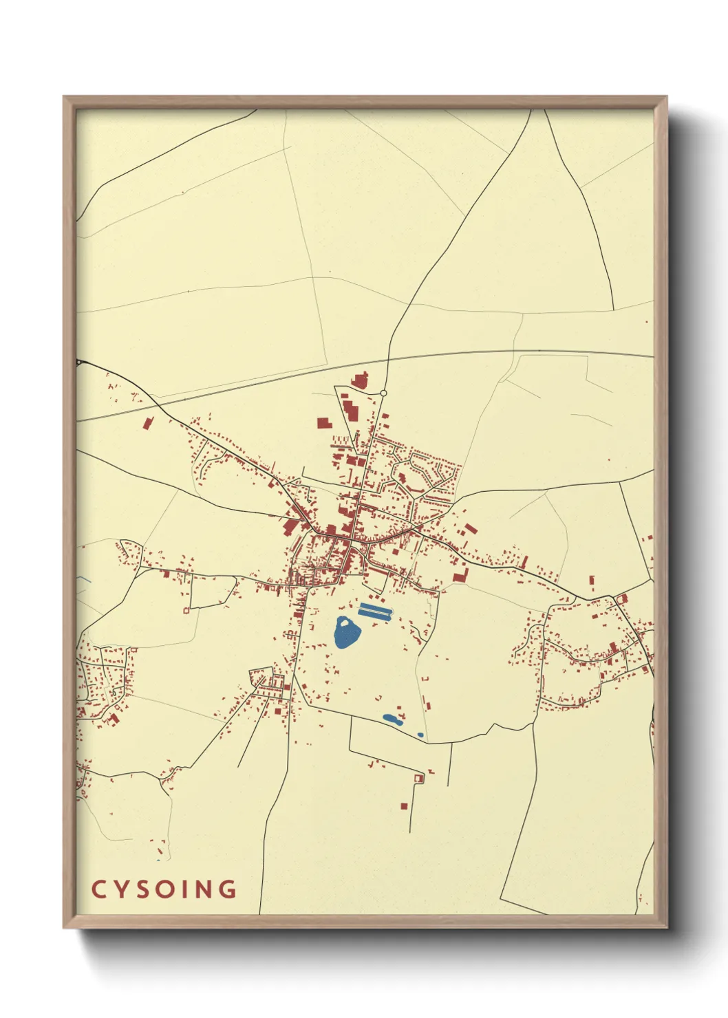 Une affiche de carte sur Cysoing