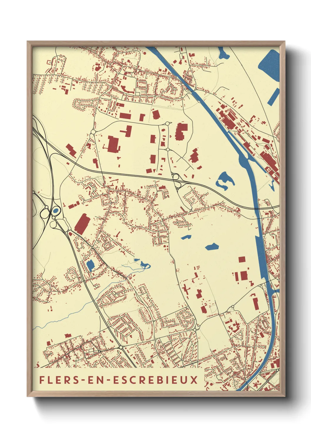 Un poster carteFlers-en-Escrebieux