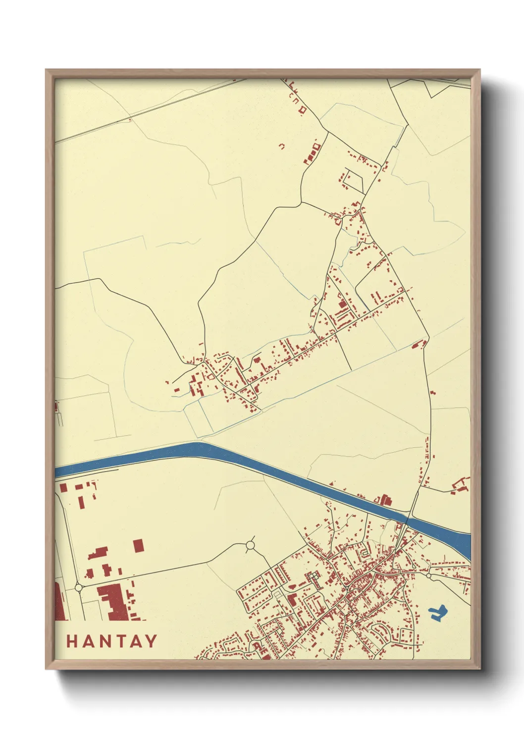 Une affiche de carte sur Hantay