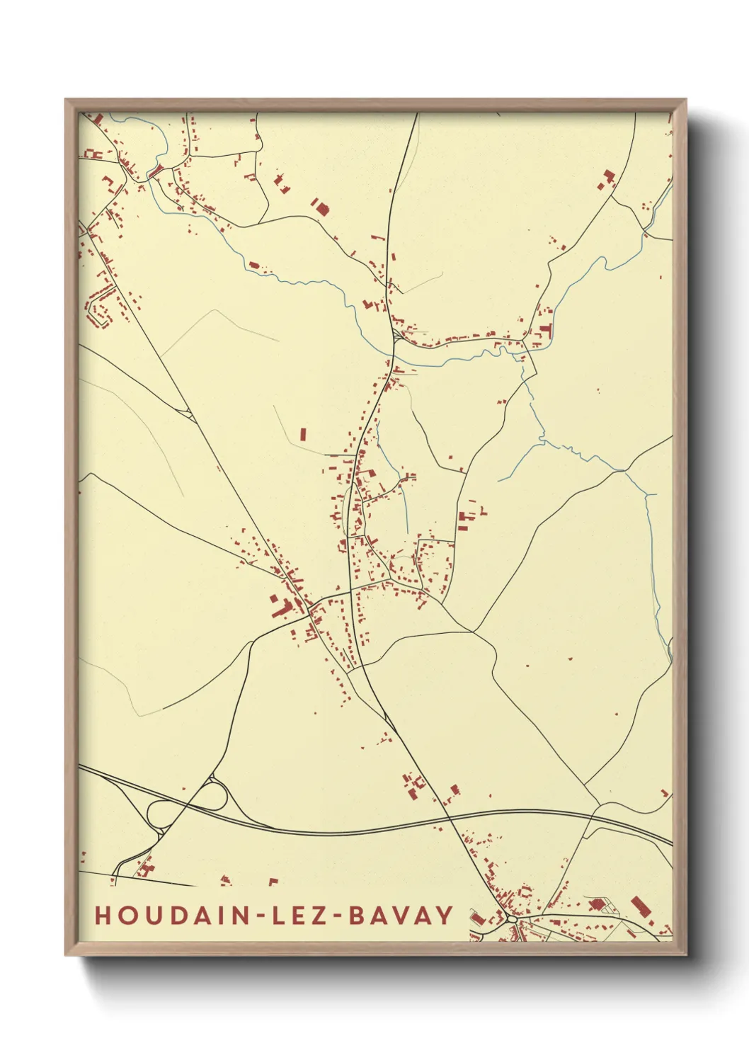 Un poster carteHoudain-lez-Bavay