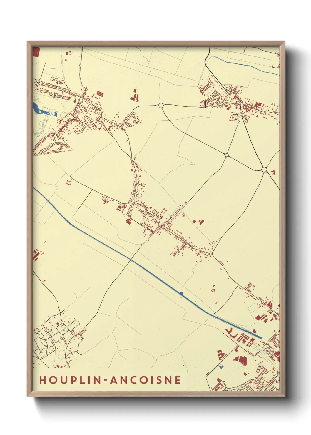 Un poster carteHouplin-Ancoisne