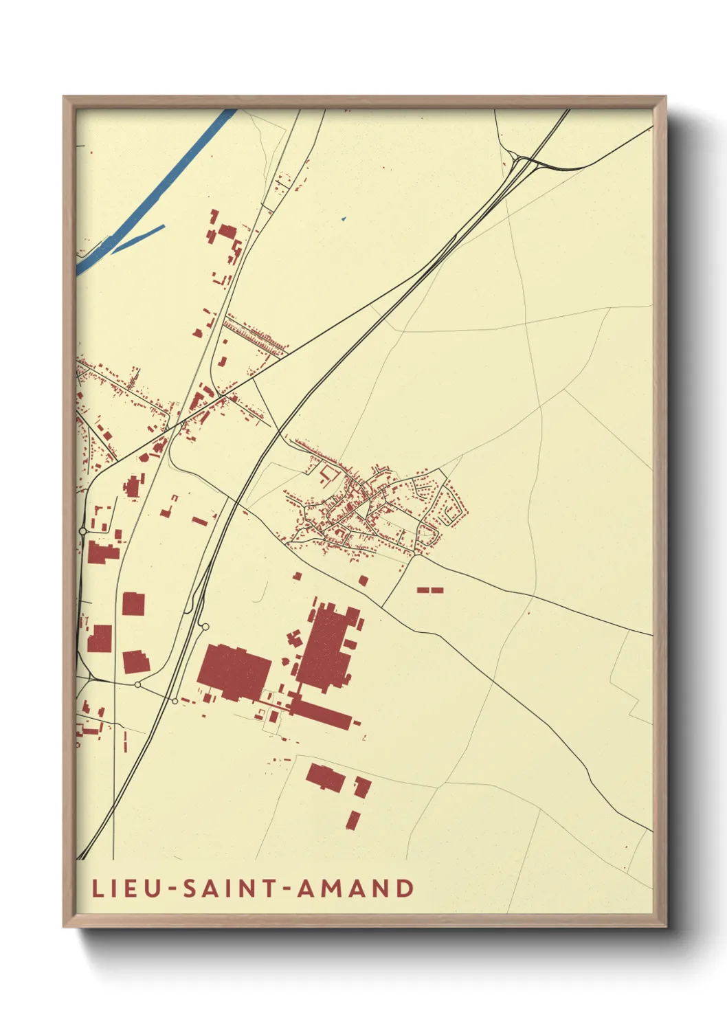 Un poster carteLieu-Saint-Amand