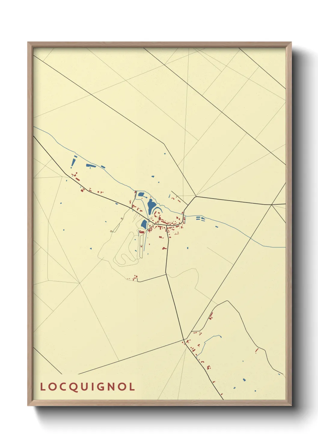 Une affiche de carte sur Locquignol