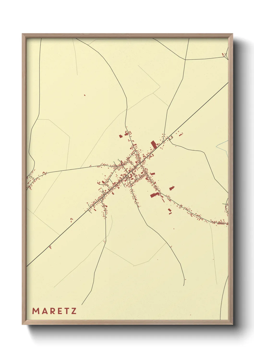 Une affiche de carte sur Maretz