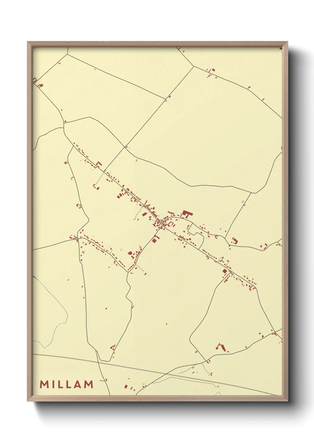 Une affiche de carte sur Millam