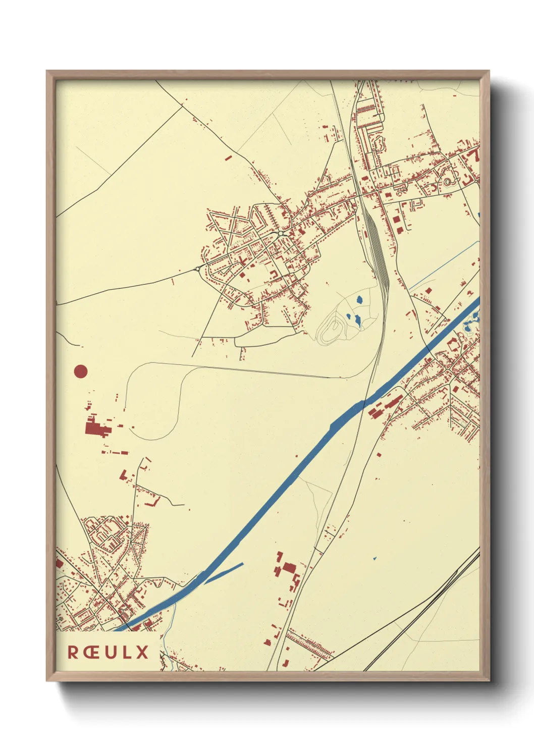 Une affiche de carte sur Rœulx