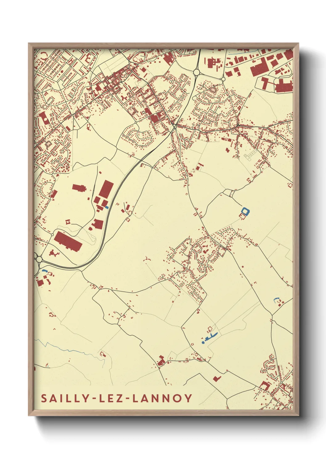 Un poster carteSailly-lez-Lannoy