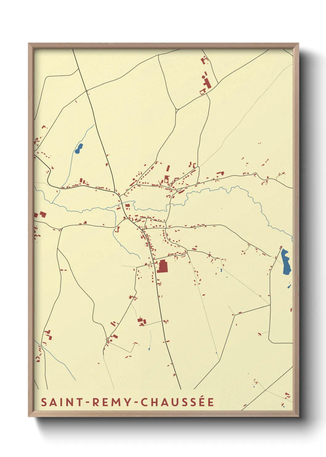 Une affiche de carte sur Saint-Remy-Chaussée