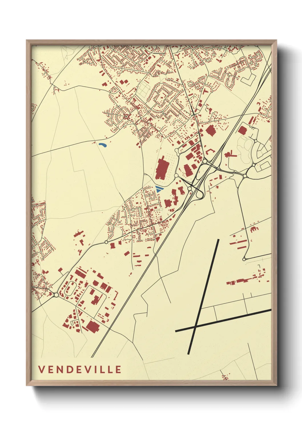 Une affiche de carte sur Vendeville