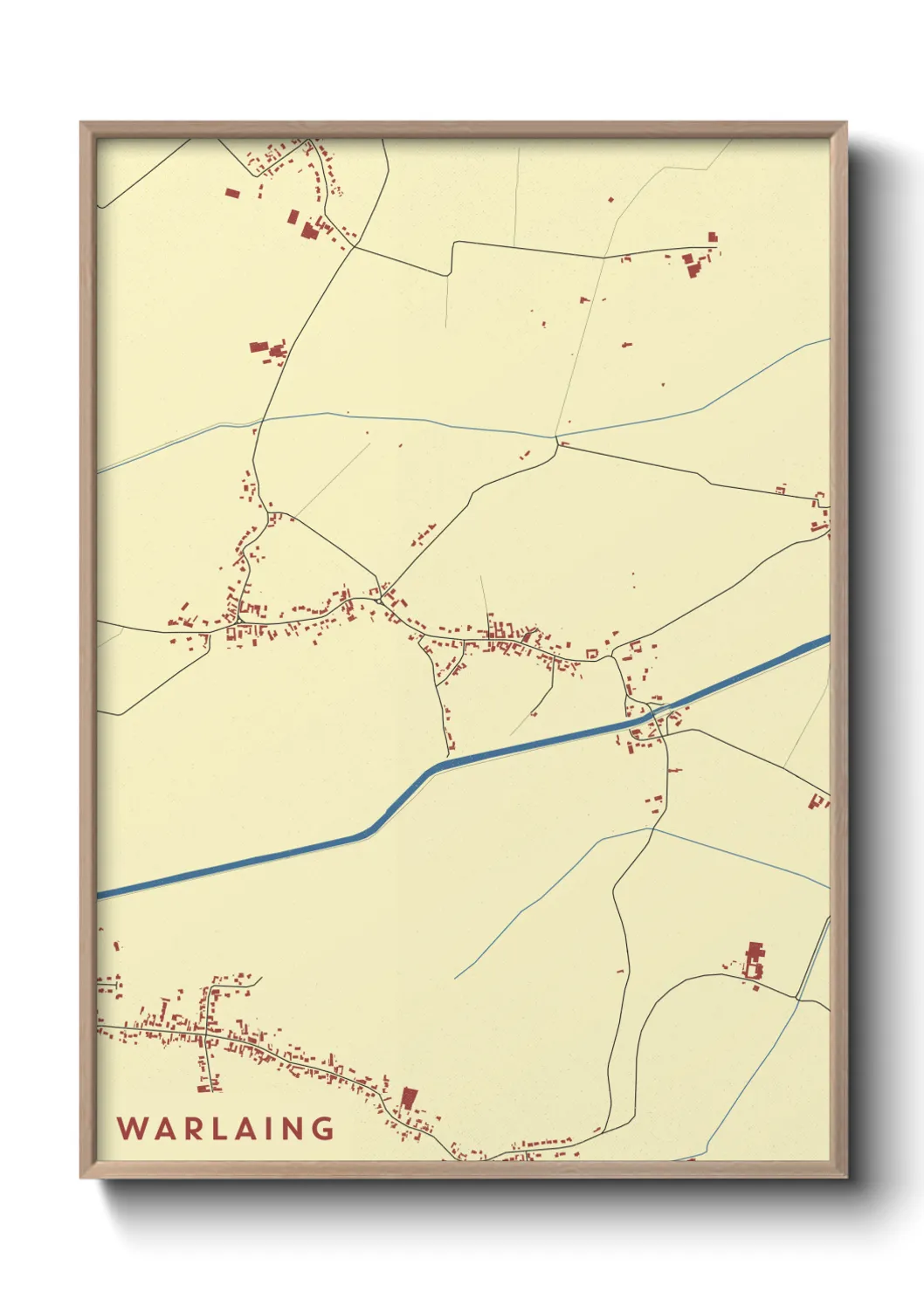 Une affiche de carte sur Warlaing