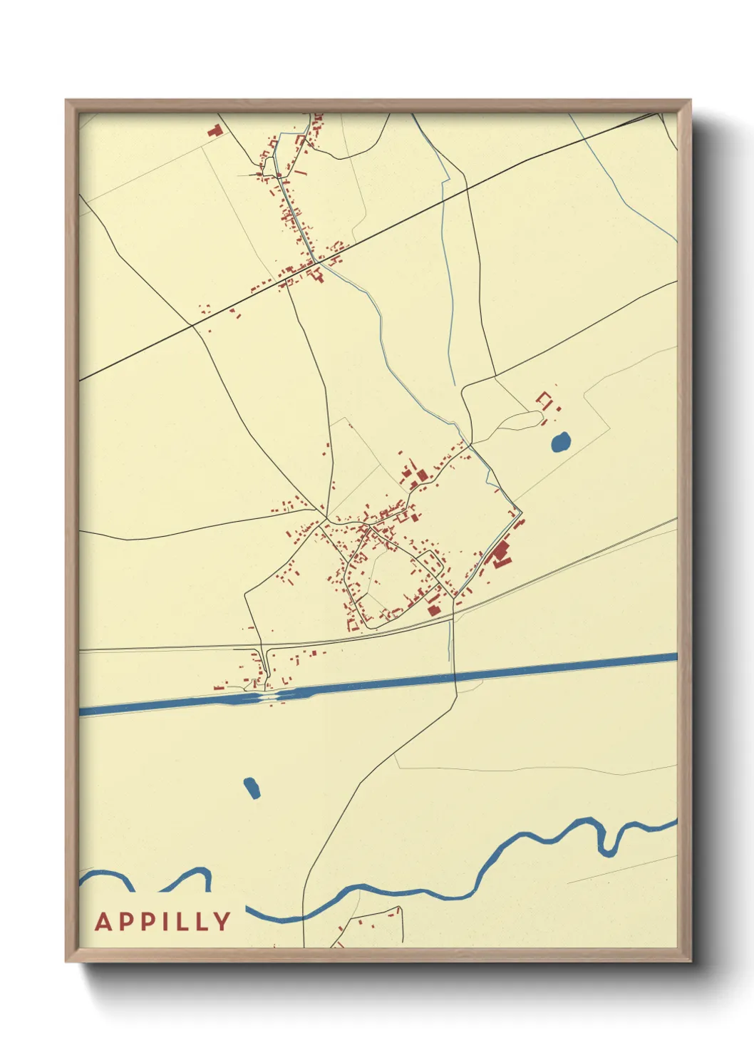 Une affiche de carte sur Appilly