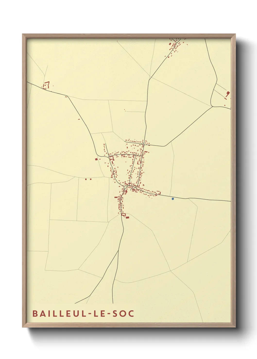 Une affiche de carte sur Bailleul-le-Soc
