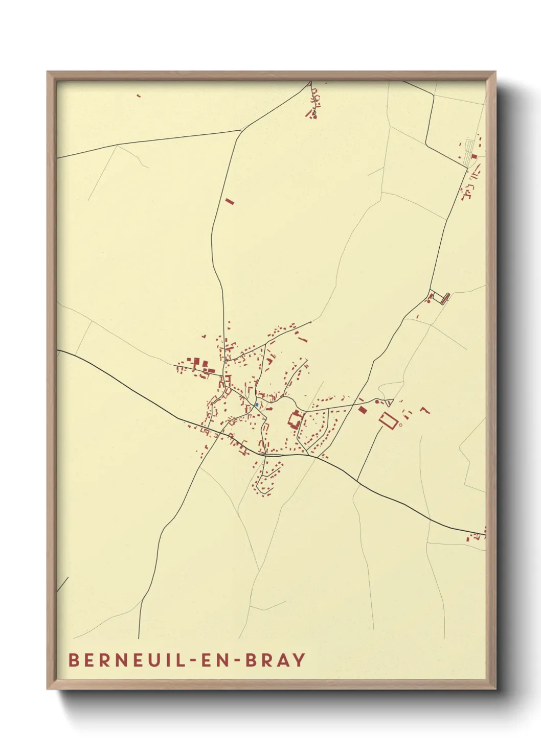 Une affiche de carte sur Berneuil-en-Bray
