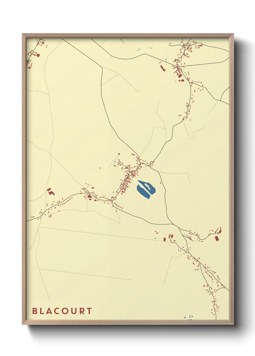 Une affiche de carte sur Blacourt