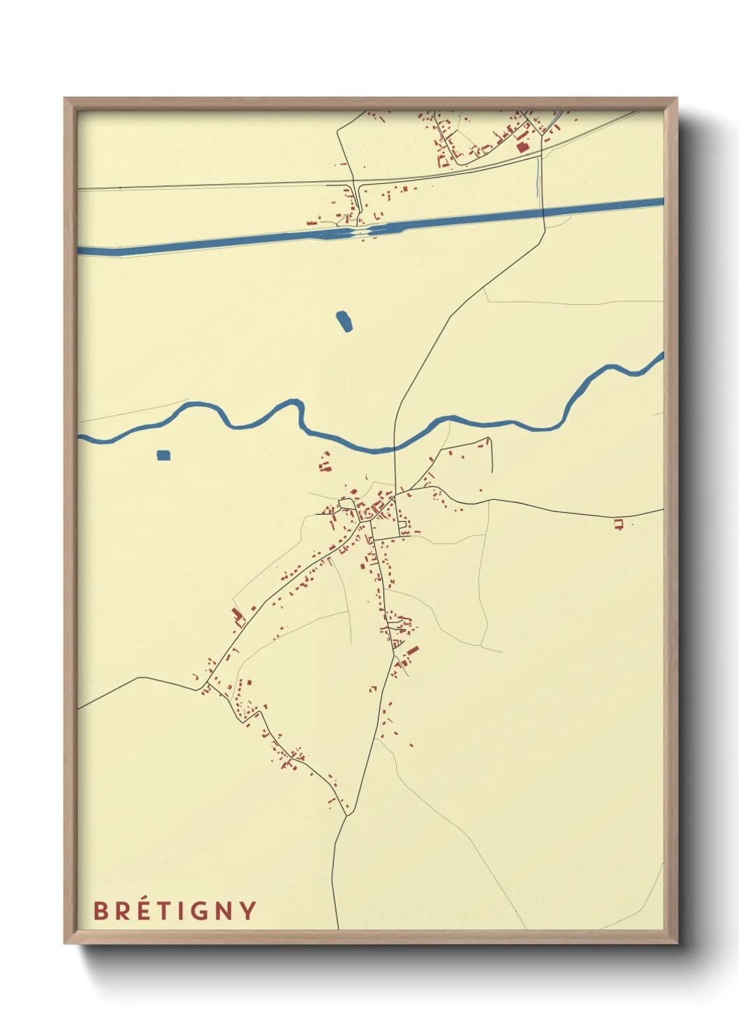 Une affiche de carte sur Brétigny