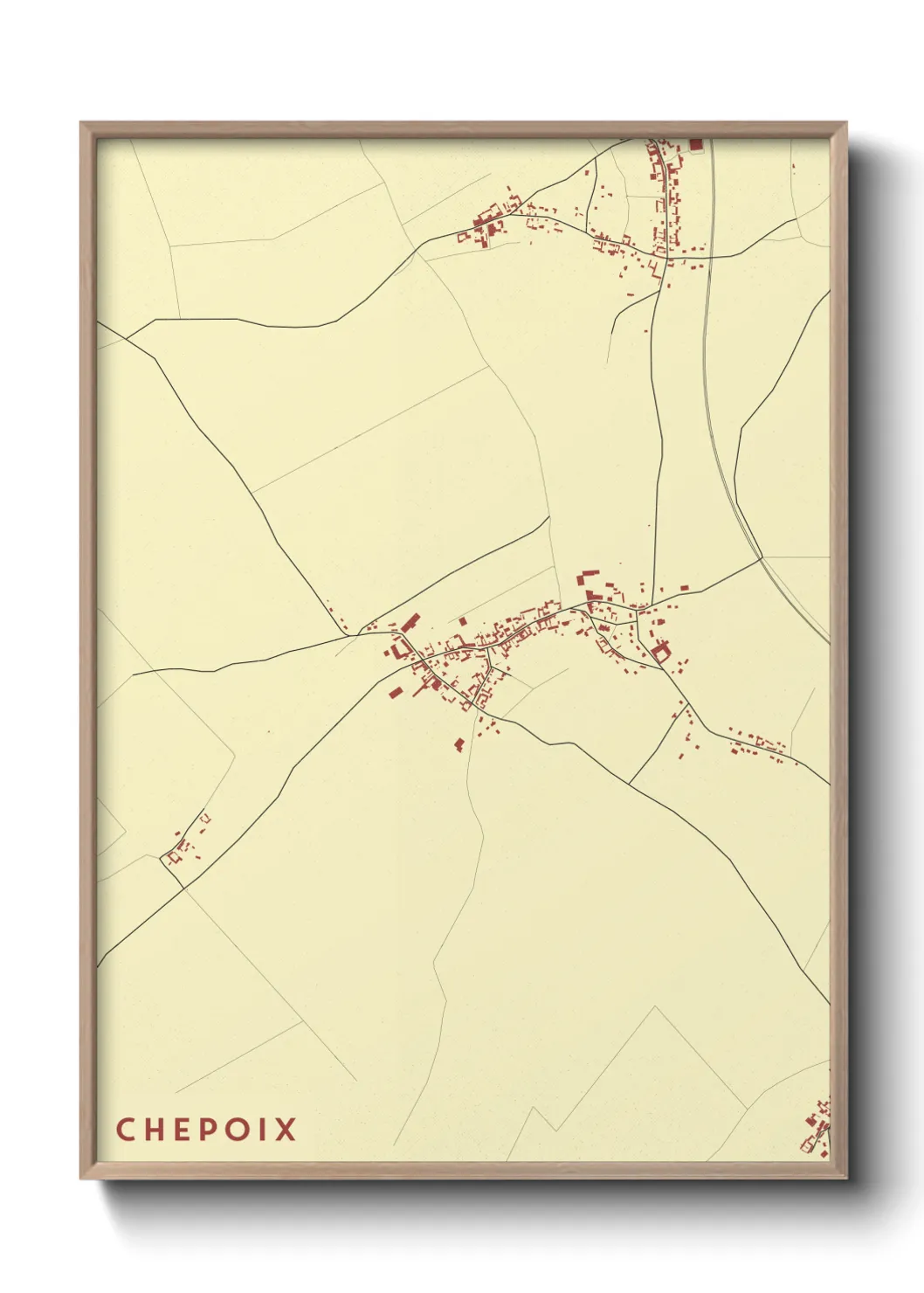 Une affiche de carte sur Chepoix