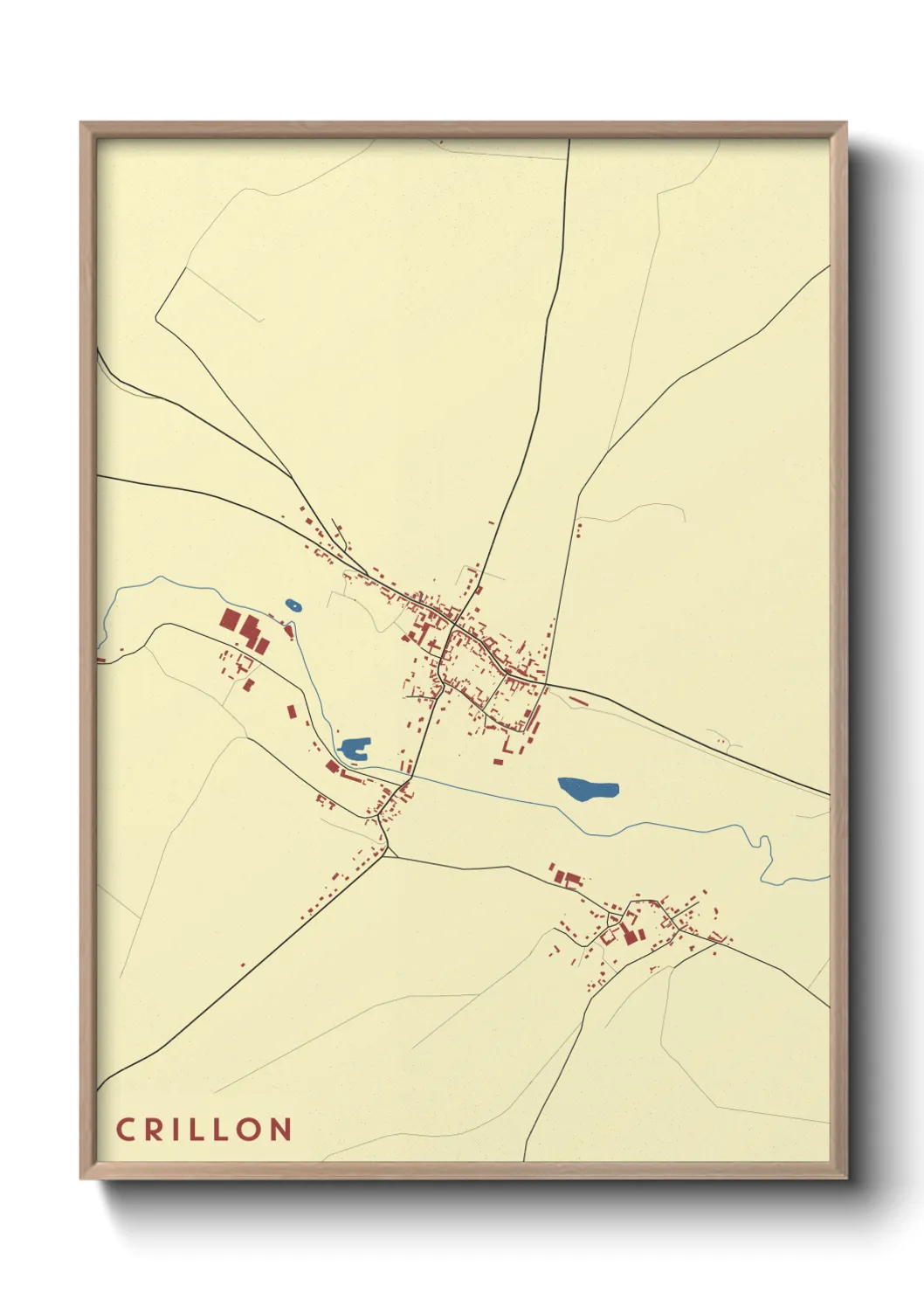 Une affiche de carte sur Crillon