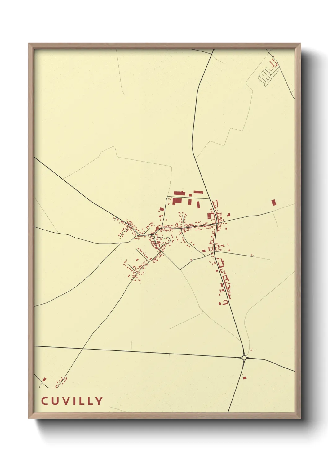 Une affiche de carte sur Cuvilly