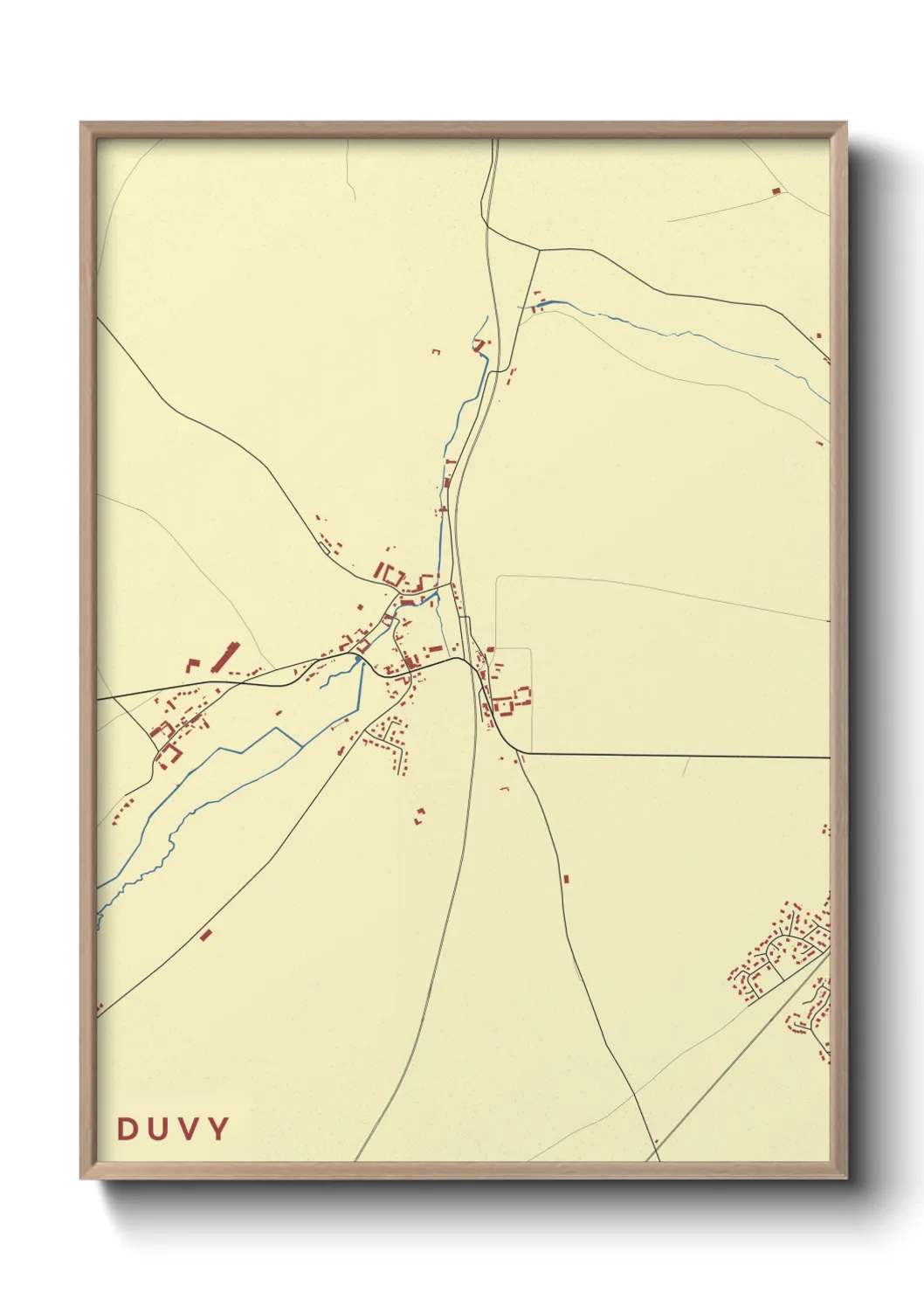 Une affiche de carte sur Duvy