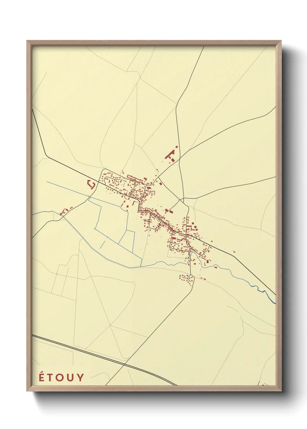 Une affiche de carte sur Étouy