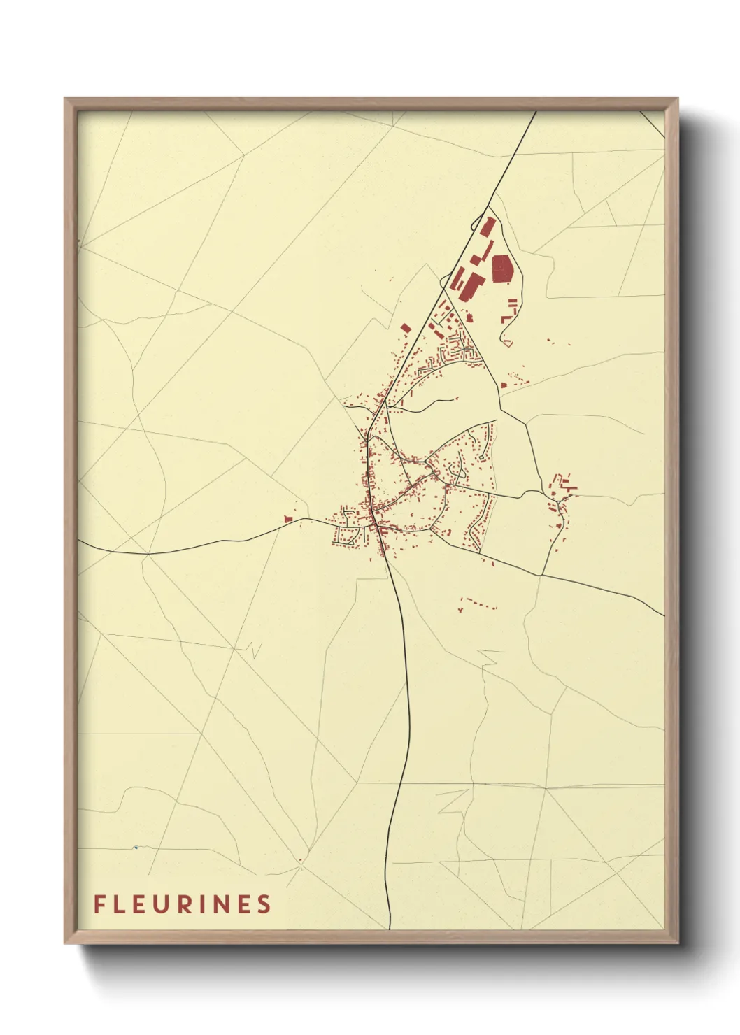 Une affiche de carte sur Fleurines