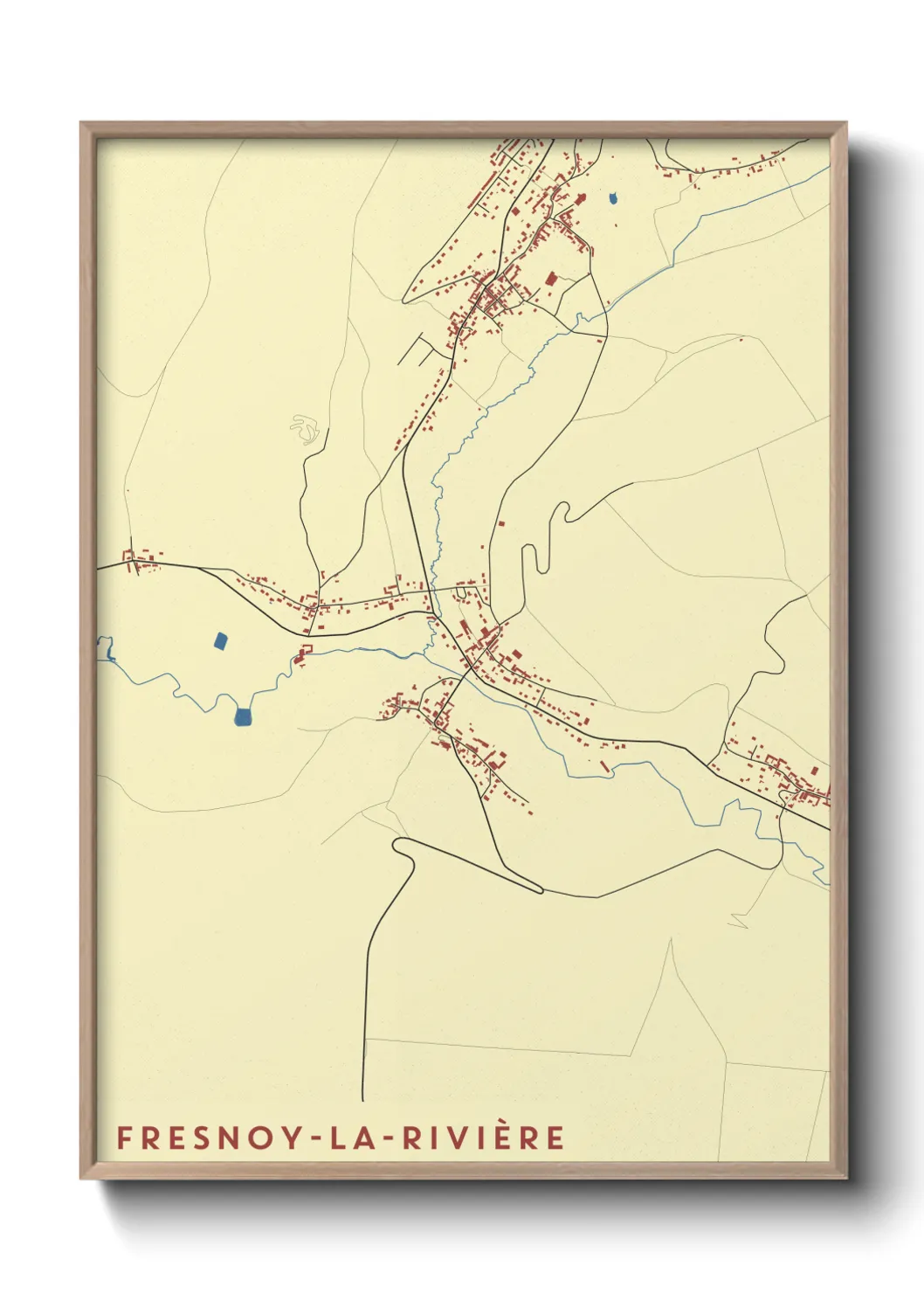 Un poster carteFresnoy-la-Rivière