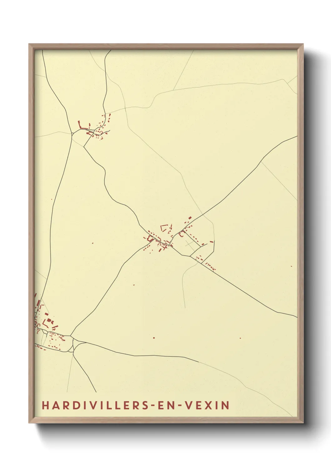 Un poster carteHardivillers-en-Vexin