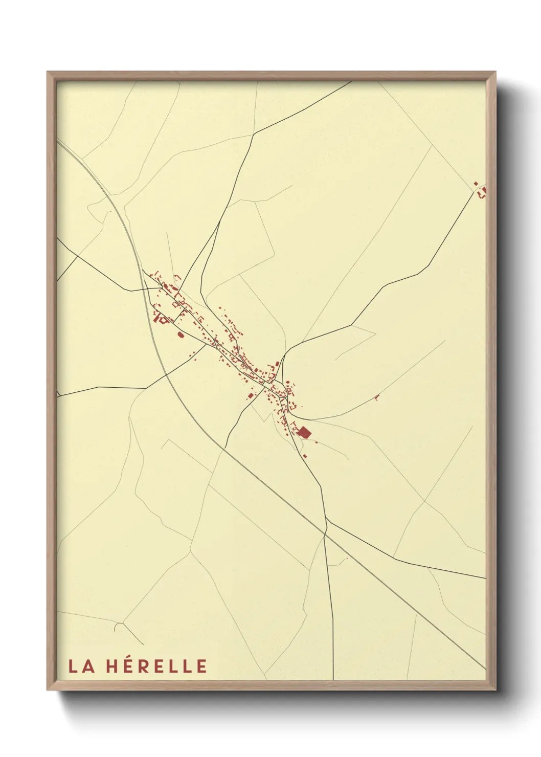 Une affiche de carte sur La Hérelle