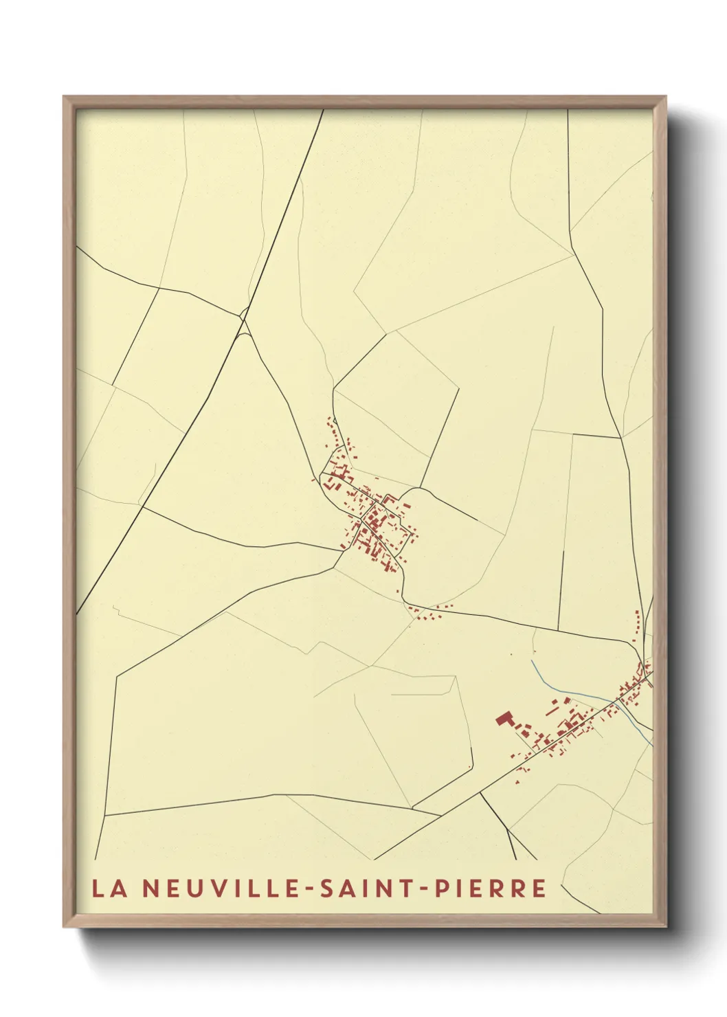 Un poster carteLa Neuville-Saint-Pierre