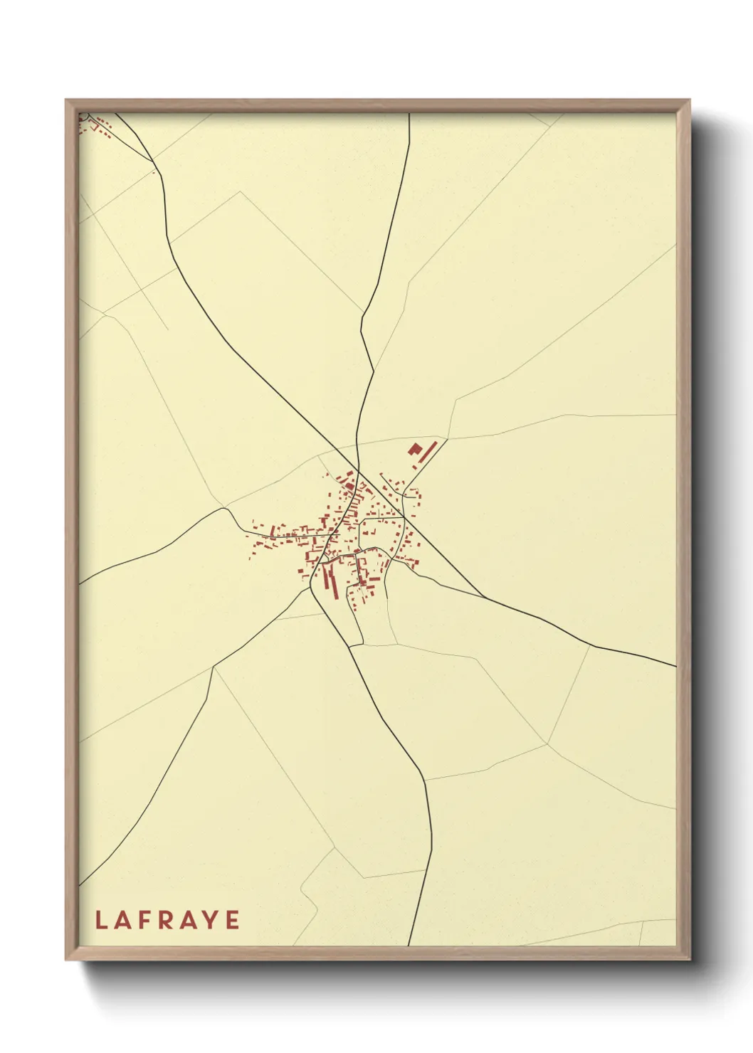 Une affiche de carte sur Lafraye