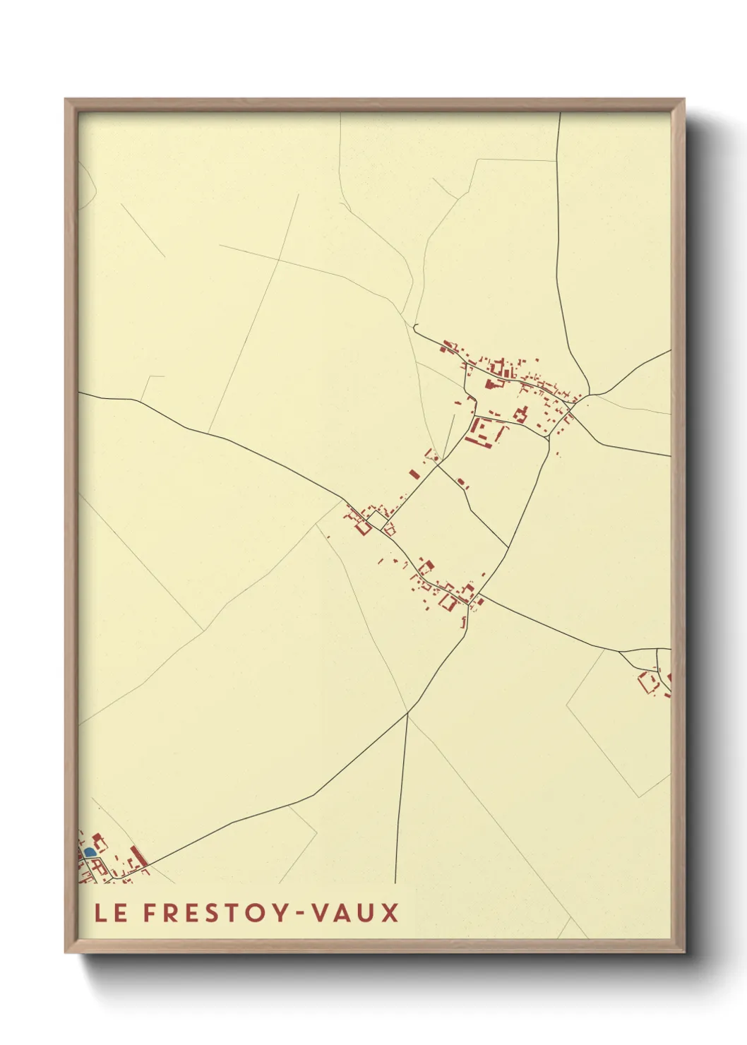 Une affiche de carte sur Le Frestoy-Vaux