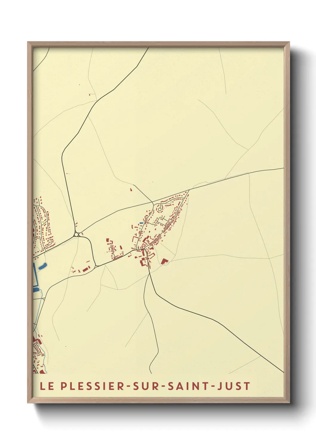 Une affiche de carte sur Le Plessier-sur-Saint-Just