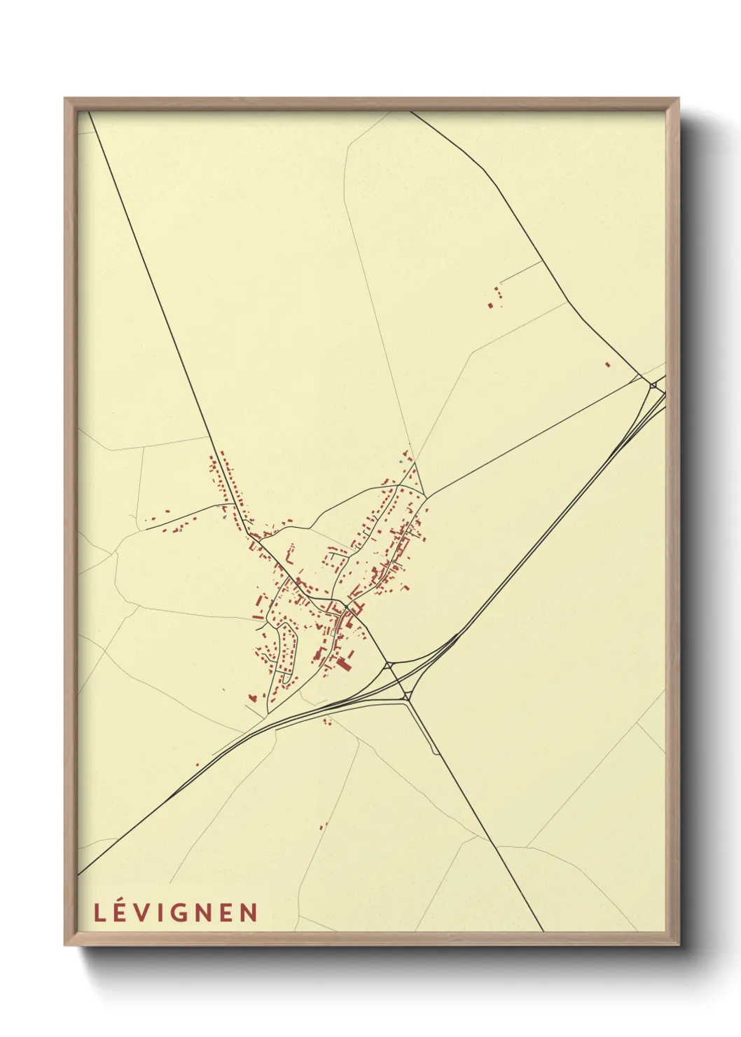 Une affiche de carte sur Lévignen