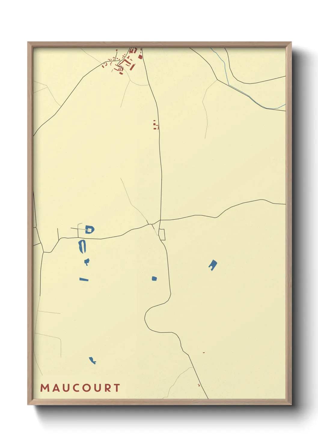 Une affiche de carte sur Maucourt