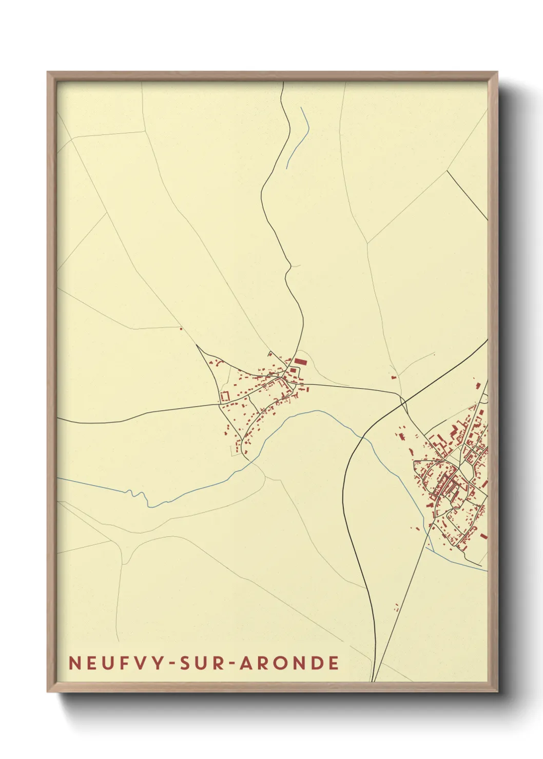 Un poster carteNeufvy-sur-Aronde